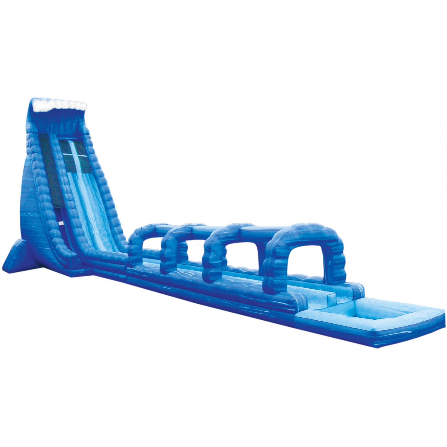 1500x1500 Inflatable Water Slide Blue Crush Lane Run N Splash Combo Free