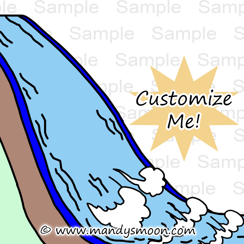 1000x1000 Water Slide Swim Party Personalized Thank You Notes For Kids