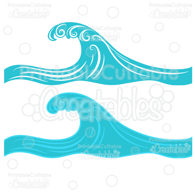 650x650 Swirly Ocean Wave Svg Cut File Border