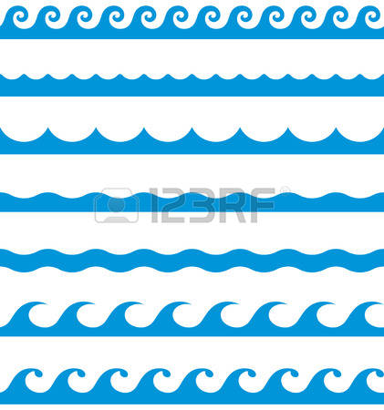 421x450 The Sea Clipart Wave Line