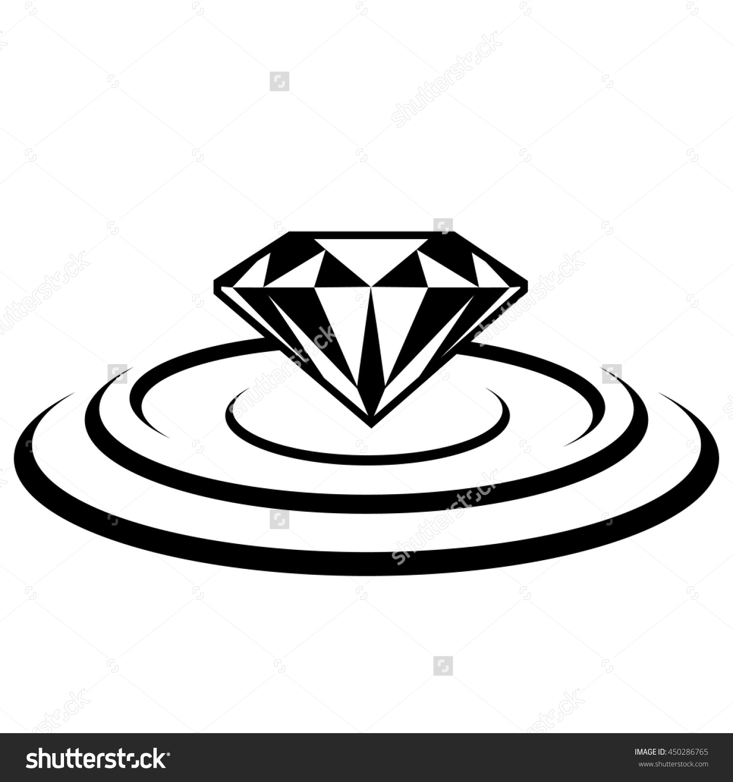 1500x1600 Water Ripples Black And White Clipart