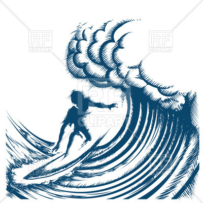 400x400 Surfer Riding A Big Wave