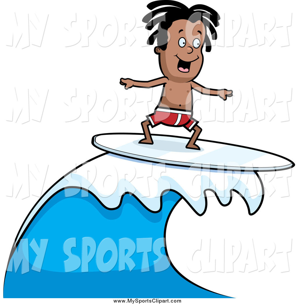 1024x1044 Sports Clip Art Of A Black Surfer Dude Riding A Wave By Cory