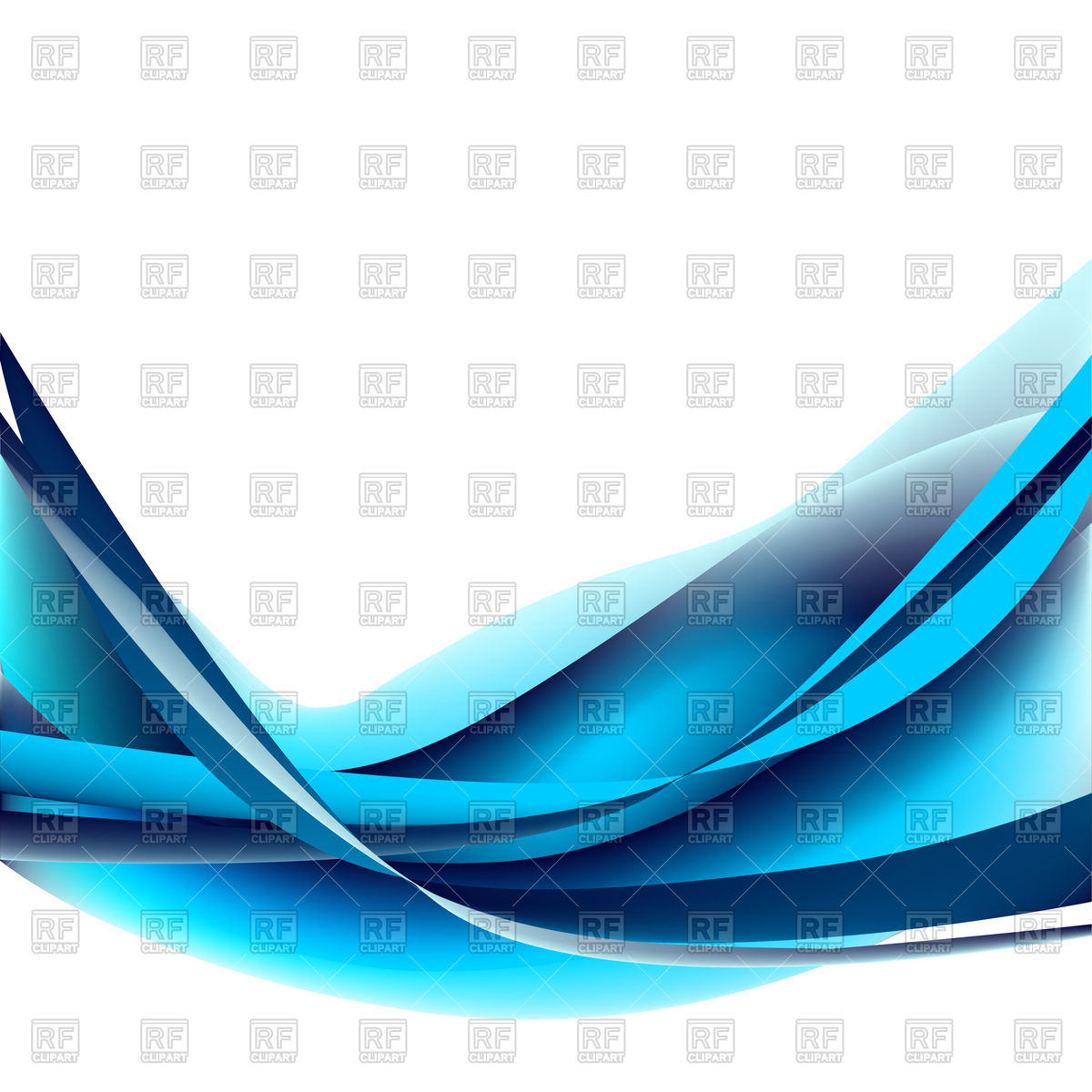 1200x1200 Blue Light Abstract Wave On White Background Royalty Free Vector