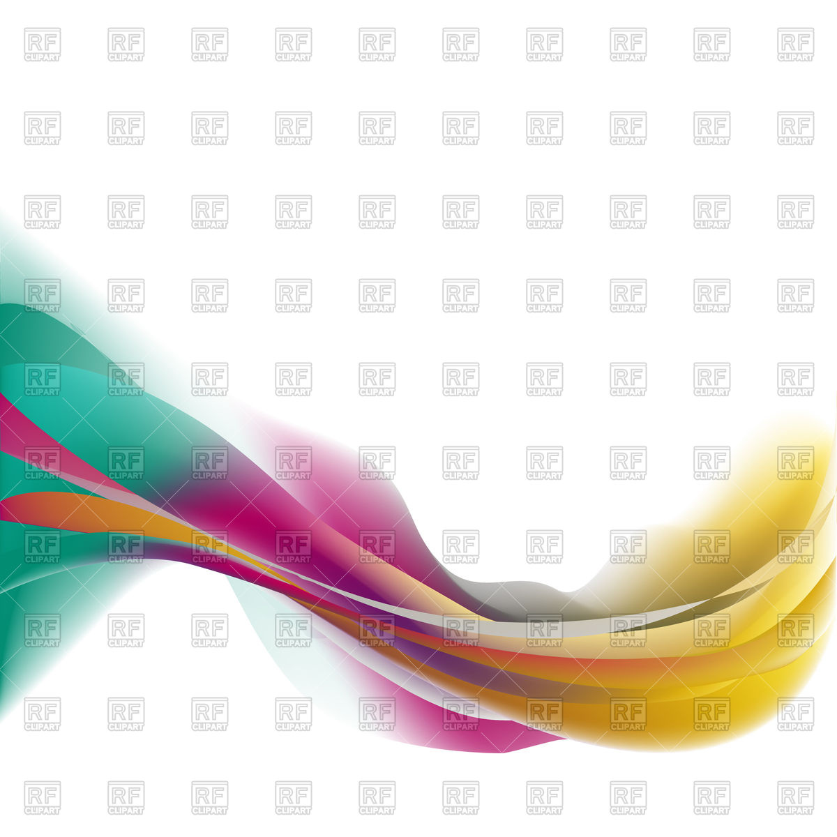 1200x1200 Colorful Abstract Wave On A White Background Royalty Free Vector