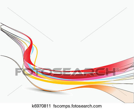 450x367 Clipart Of Abstract Wave Line K6970811
