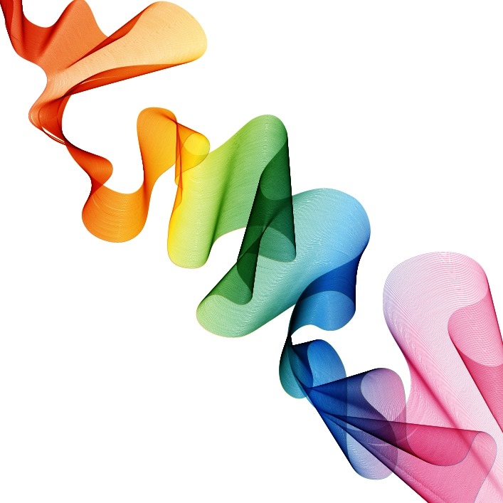 707x707 Abstract Colorful Wave Lines Background Free Vector Graphics