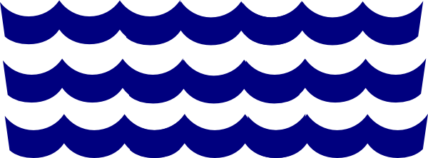 600x222 Wave Pattern Navy Clip Art