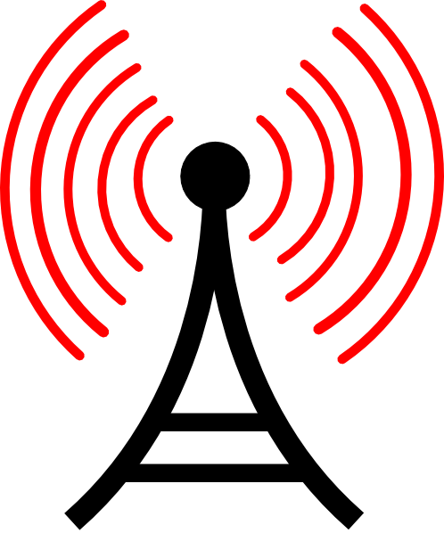498x598 Radio Antenna Red Waves Png, Svg Clip Art For Web