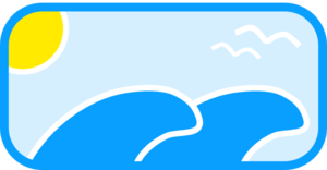 300x156 Wave Scene Clip Art