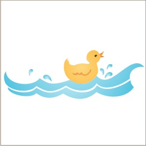 300x300 Rubber Ducky Border Stencil From Stencils