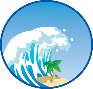 300x287 Monster Waves Clipart Tsunami