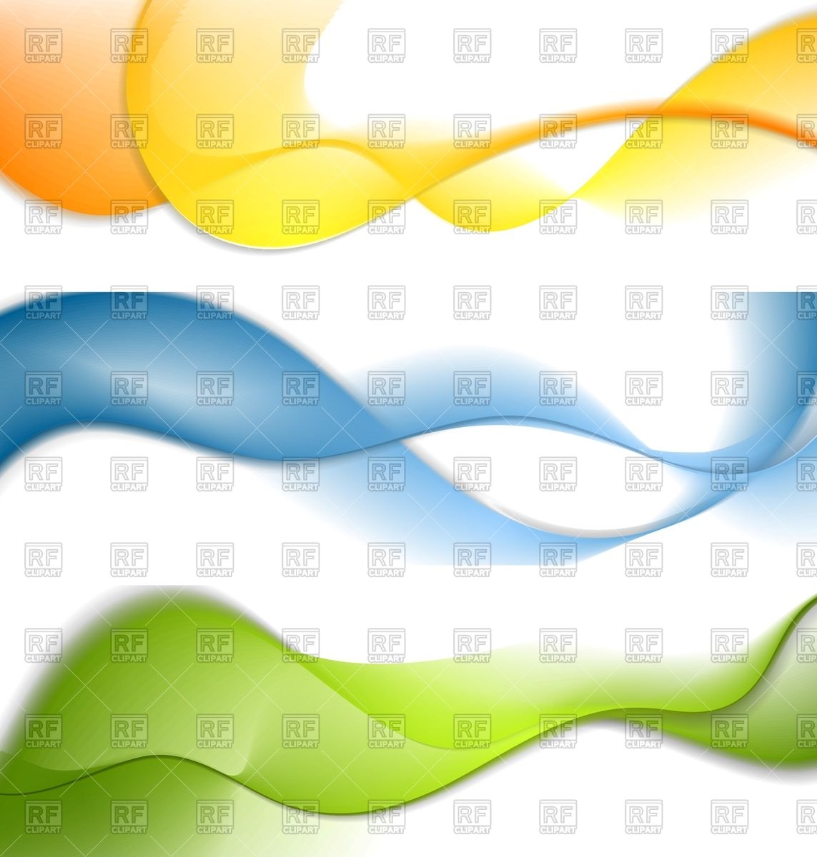 1143x1200 Abstract Blue, Green And Yellow Futuristic Waves Royalty Free