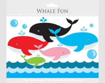 340x270 Whale Clip Art Etsy