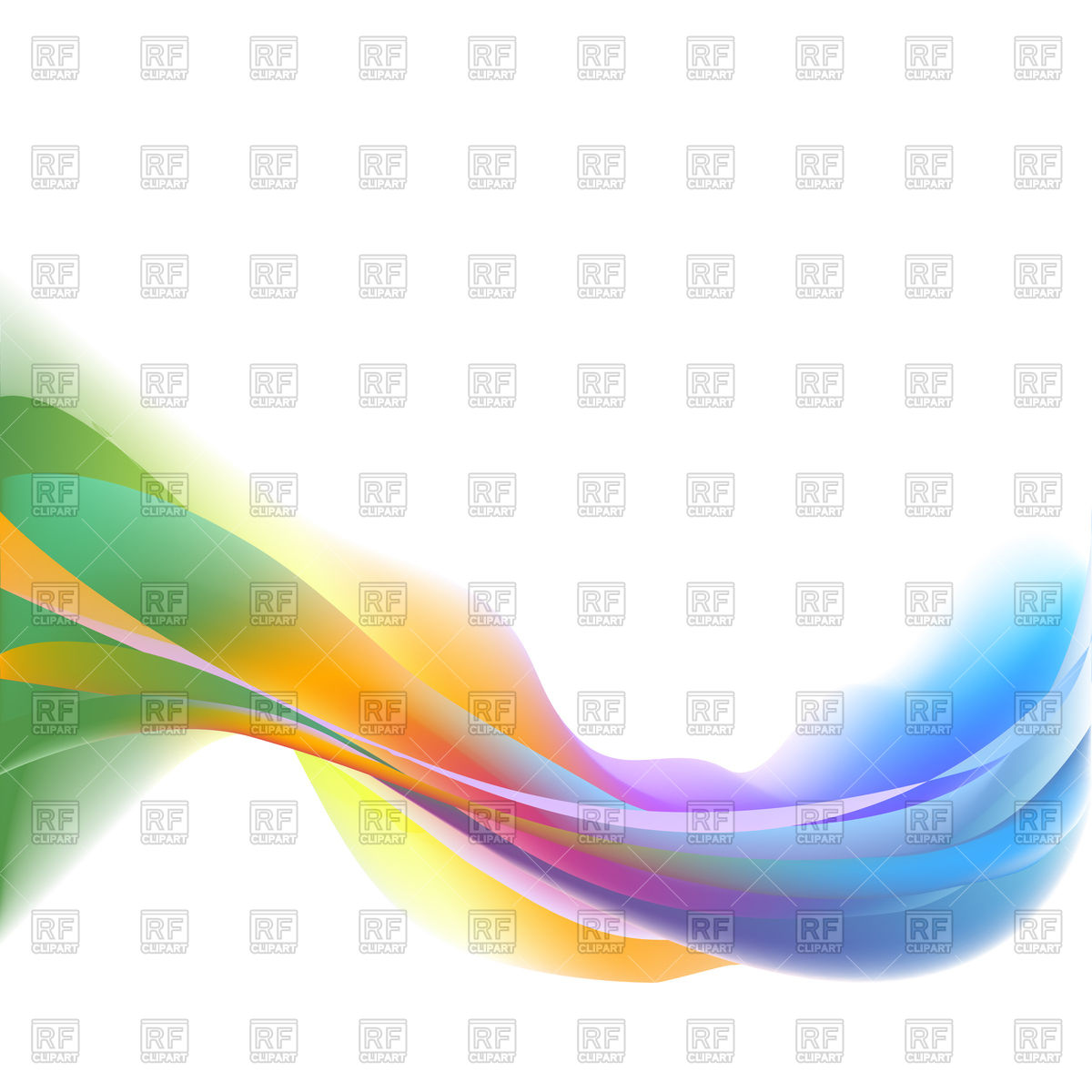 1200x1200 Colorful Waves Abstract On White Background Royalty Free Vector