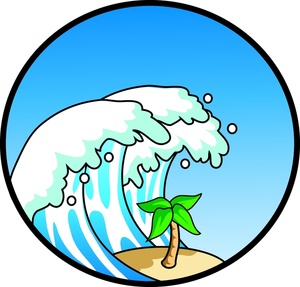 300x287 Beach Waves Clipart