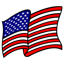 250x250 Waving American Flag No Gradients Clip Art Free Borders And Clip Art