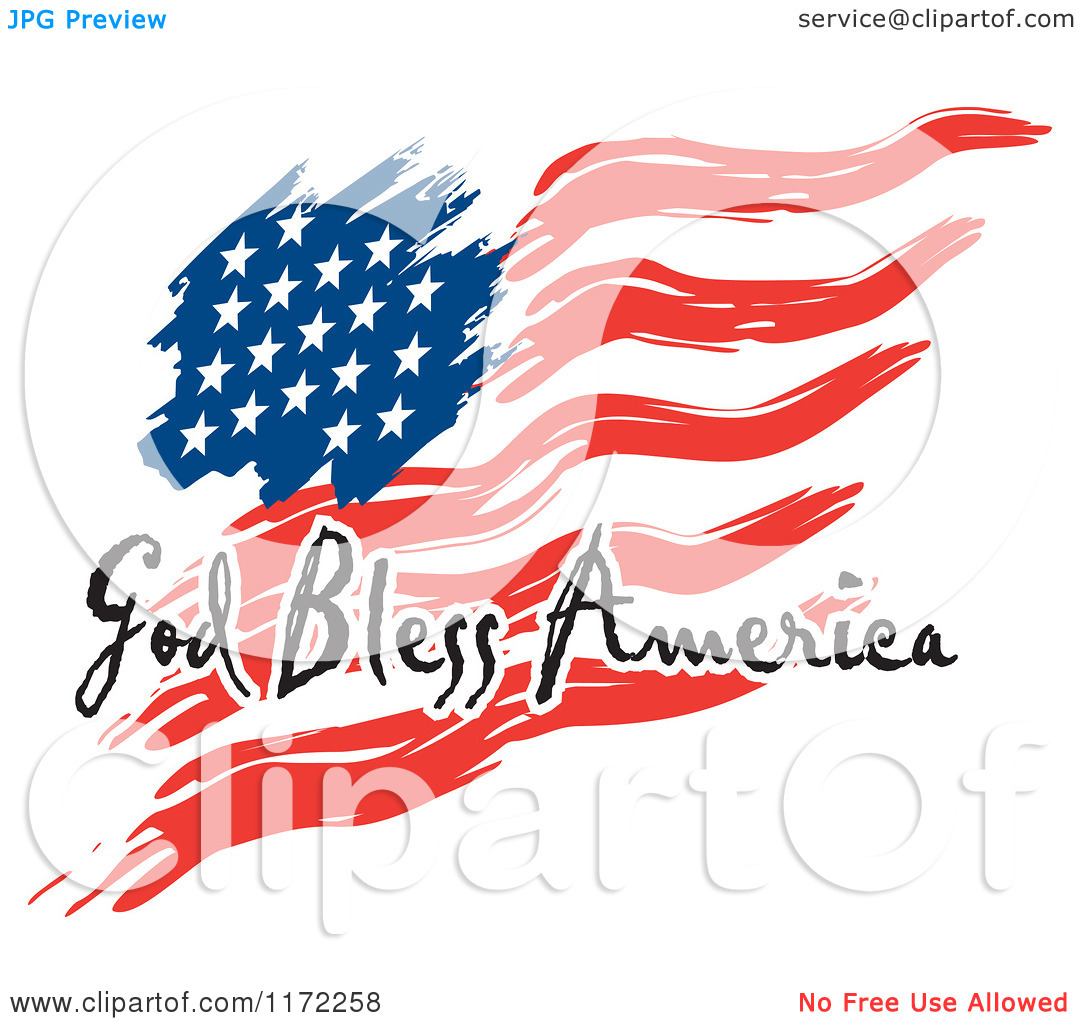 1080x1024 American Flag Waving Clipart