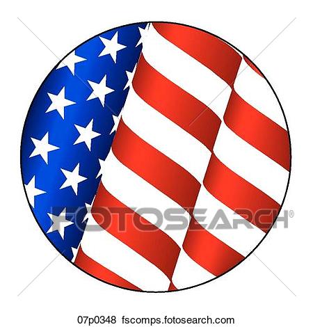 450x470 Clipart Of Marching Us Flag 01p0233