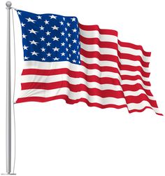 236x251 Illustration Of A Waving American Flag Against White Background