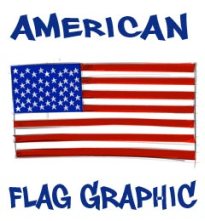 205x221 American Flag Graphics