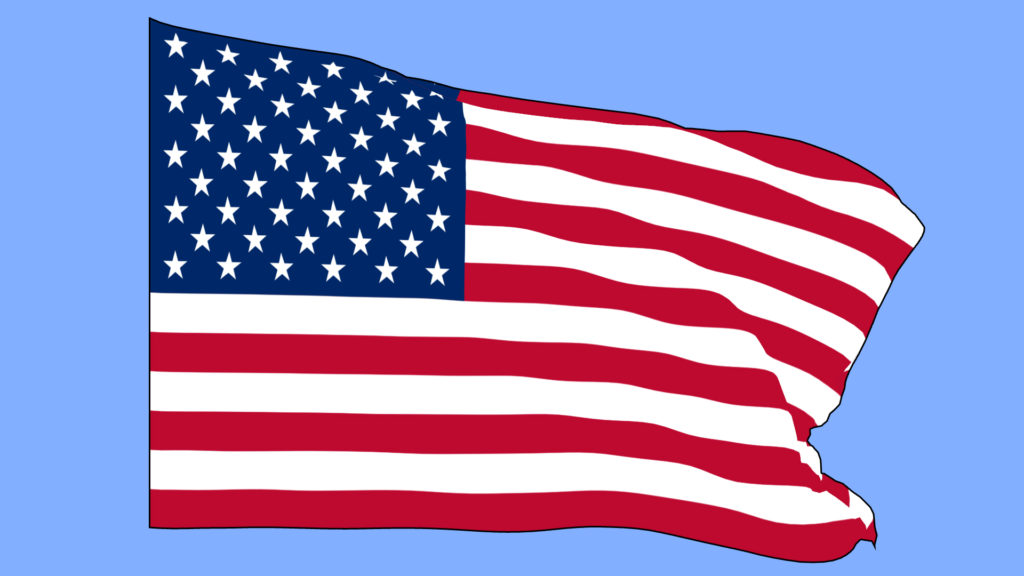1024x576 Flag Waving On Wind