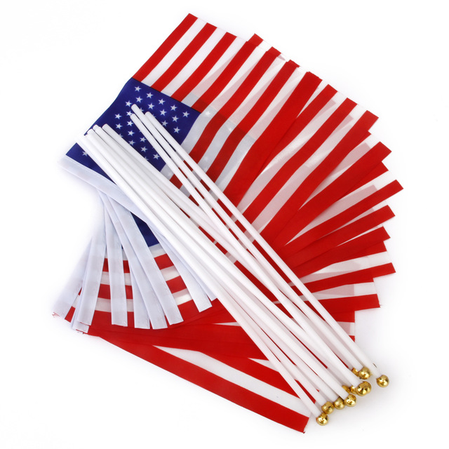 640x640 New Hot Sale American Usa United Kingdom Uk Hand Waving Flag Mini