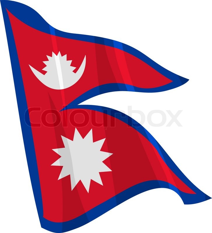 727x800 Political Waving Flag Of Nepal Stock Vector Colourbox