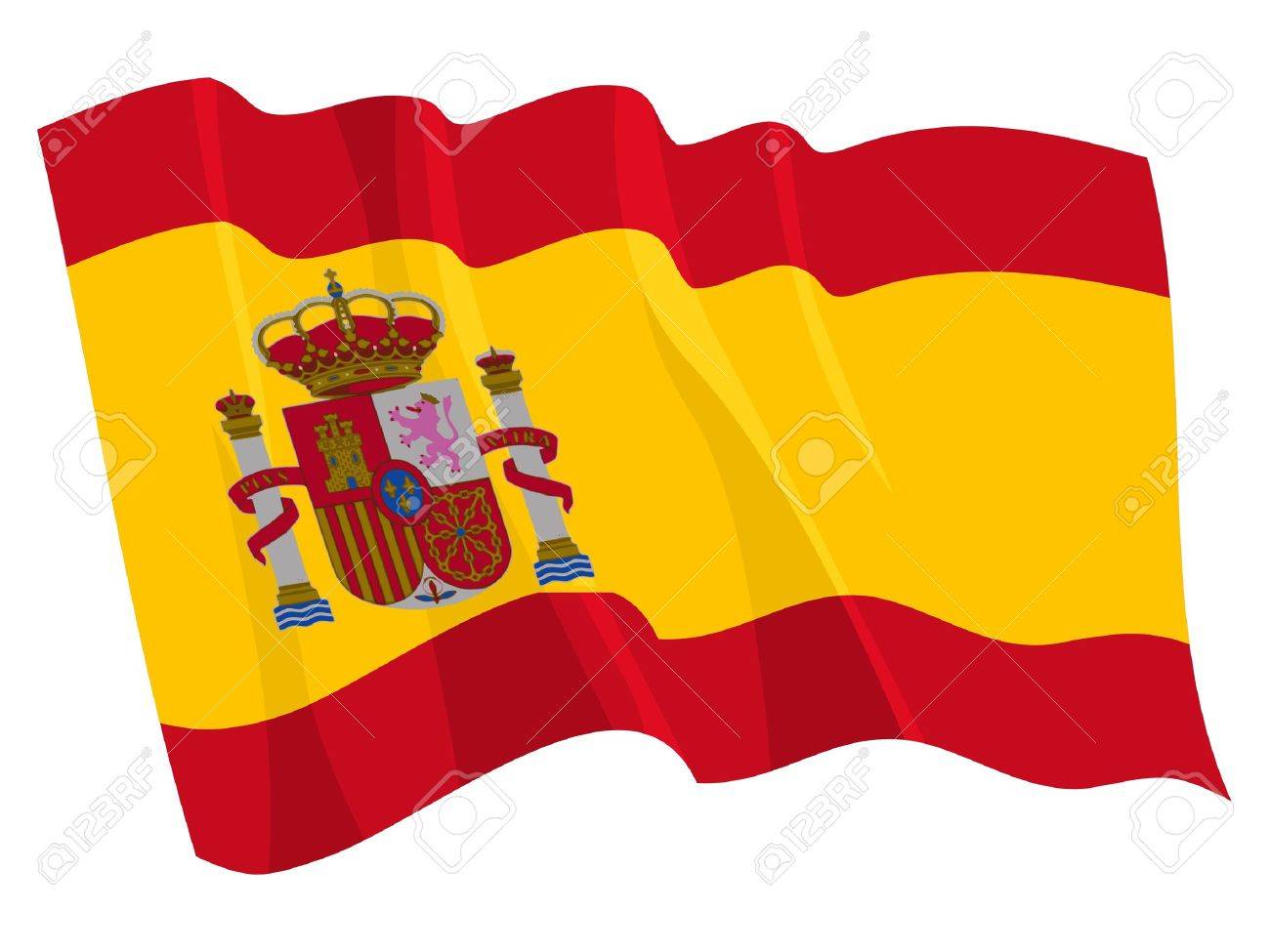 1300x975 Political Waving Flag Of Spain Royalty Free Cliparts, Vectors,