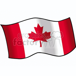 300x300 Royalty Free Canadian Waving Flag 148529 Vector Clip Art Image
