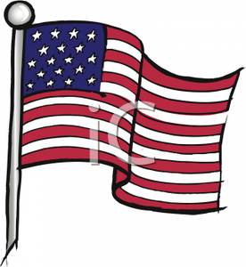 276x300 American Flag Waving Clipart