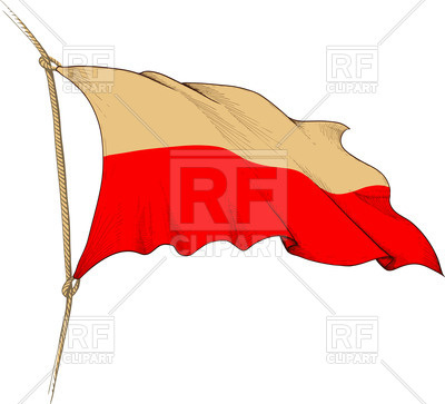 400x363 Engraved Old Waving Flag Of Poland Royalty Free Vector Clip Art