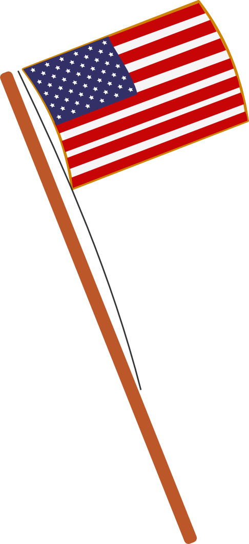 486x1061 Waving American Flag Vector