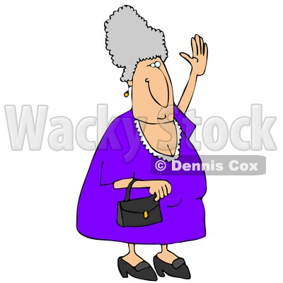 400x400 Woman Trying To Wave Down A Taxi Clipart Illustration Djart