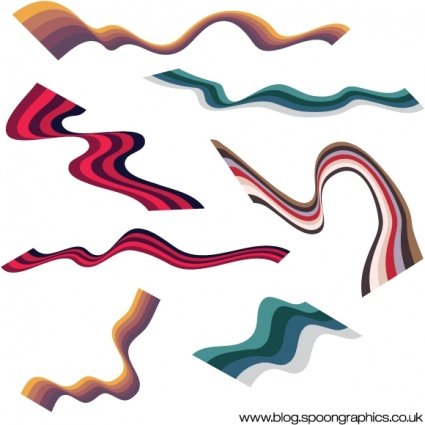 425x425 Free Wavy Vector Ribbon Graphics, Vector Image