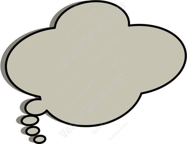 600x463 Grey Silent Wavy Cloud Comic Thought Bubble Cartoon Clipart