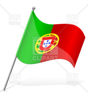 362x400 Icon Of Wavy Flag Of Portugal Royalty Free Vector Clip Art Image