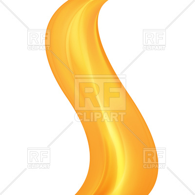 400x400 Abstract Orange Curve Line, Wavy Design Royalty Free Vector Clip