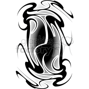 300x300 Royalty Free Wavy Tattoo Design 377713 Vector Clip Art Image