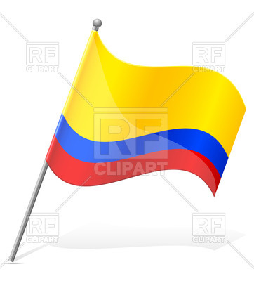 362x400 Wavy Flag Of Colombia Royalty Free Vector Clip Art Image
