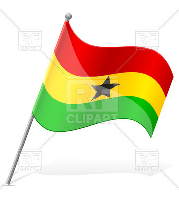 362x400 Wavy Flag Of Ghana