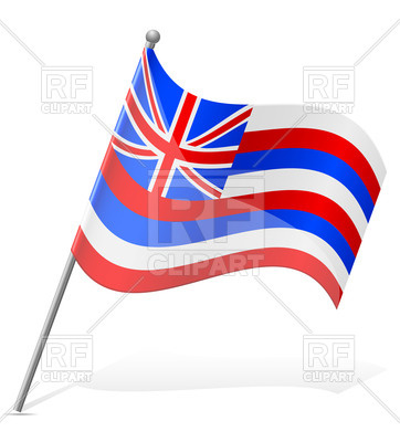 362x400 Wavy Flag Of Hawaii Royalty Free Vector Clip Art Image