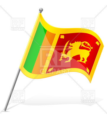 362x400 Wavy Flag Of Sri Lanka Royalty Free Vector Clip Art Image