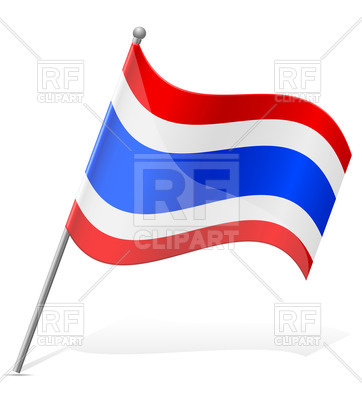 362x400 Wavy Flag Of Thailand Royalty Free Vector Clip Art Image