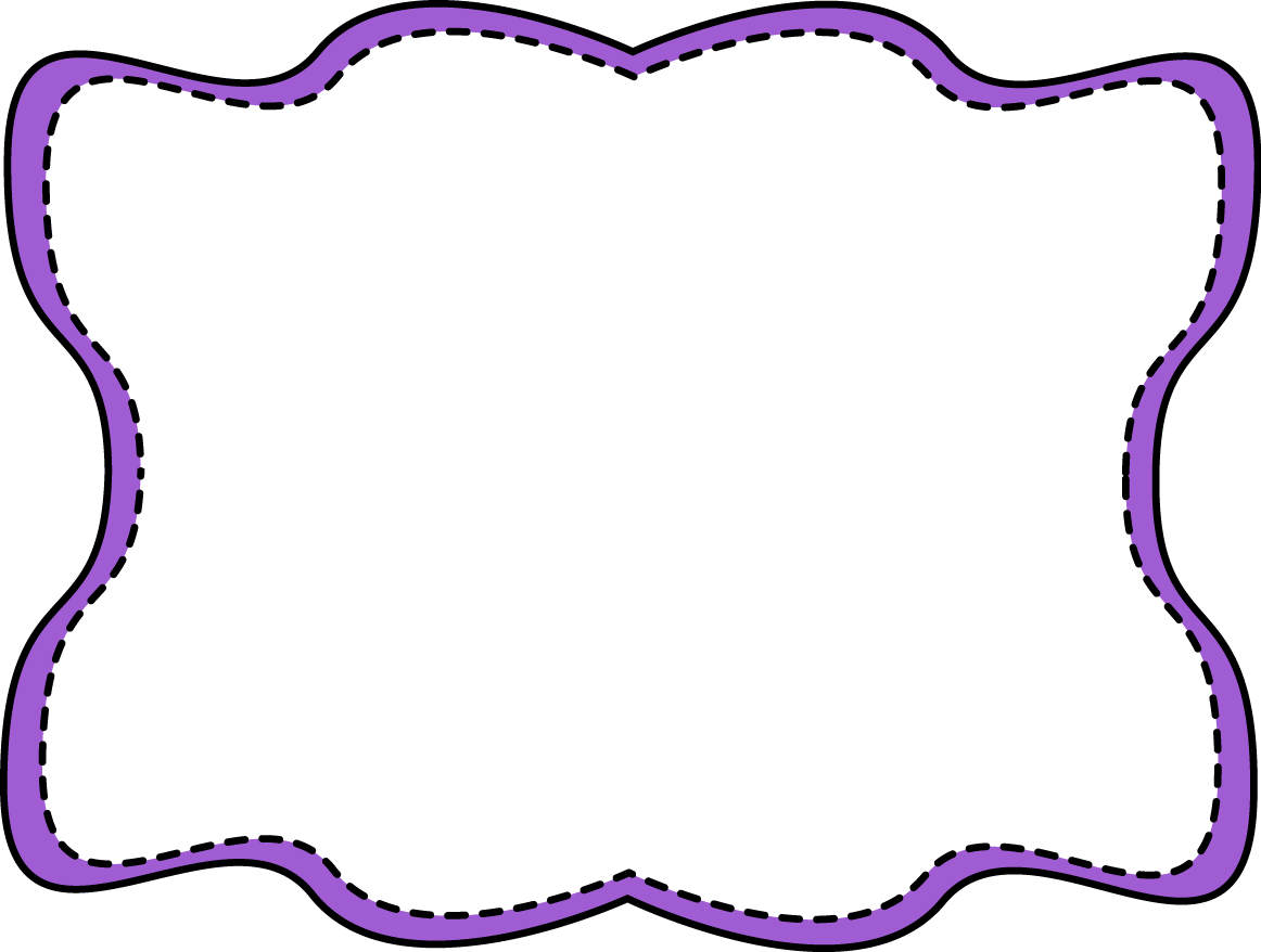 1162x878 Purple Ribbon Border Clipart