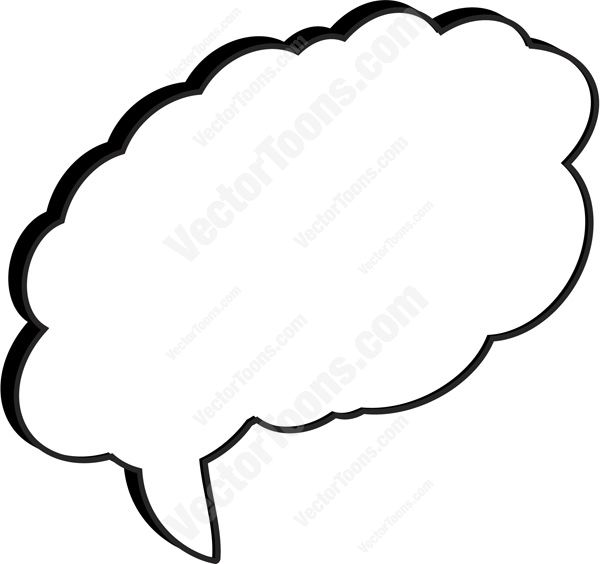 600x564 Wavy Talk Bubble Tail Left Cartoon Clipart