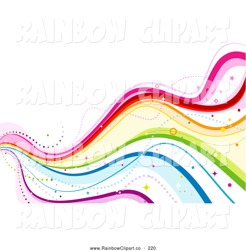 1024x1044 Vector Clip Art Of A Background Of Colorful Rainbow Wavy Wiggly