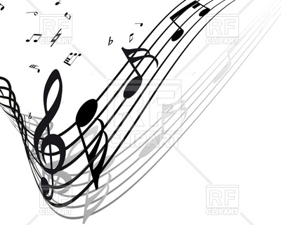 400x320 Wavy Musical Notes Staff Royalty Free Vector Clip Art Image