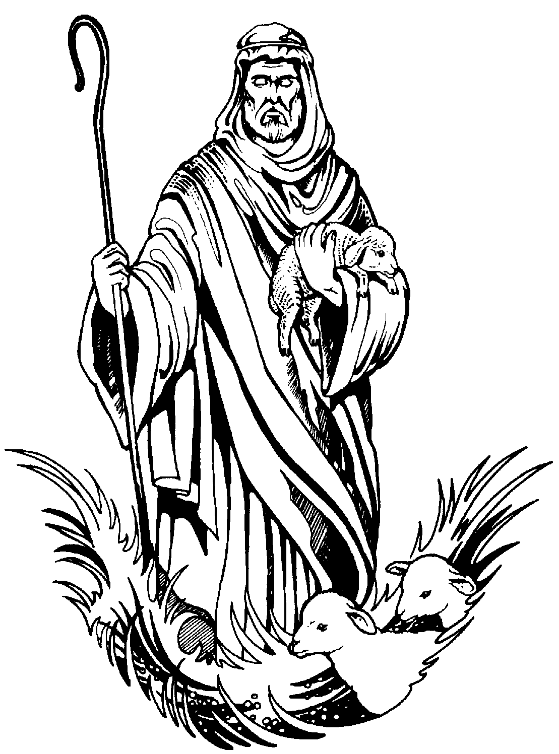 1109x1497 Shepherd Staff Clipart