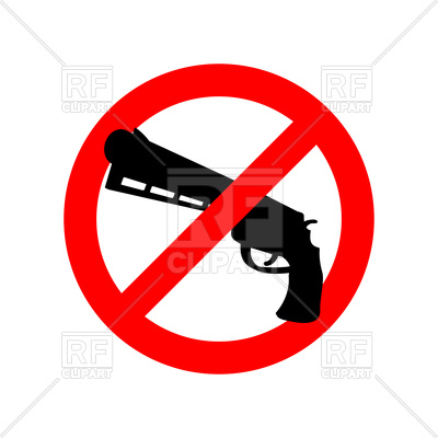400x400 Stop Gun Sign